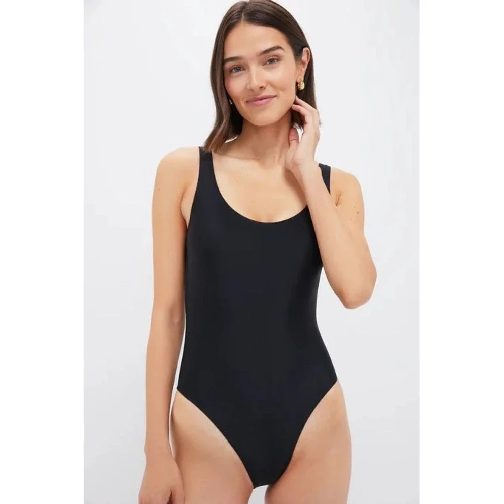 SOLID & STRIPED The Annemarie Noir Black One‎ Piece Swimsuit Size L